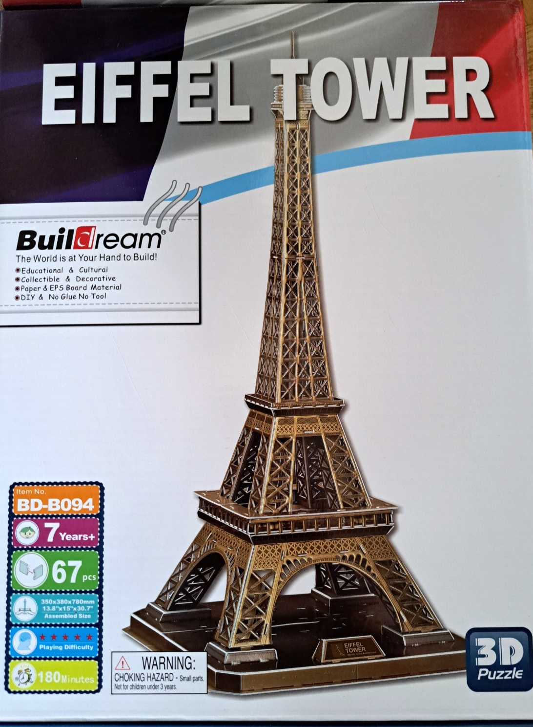Buildream BD-B094 Eiffel Tower 3D Puzzle